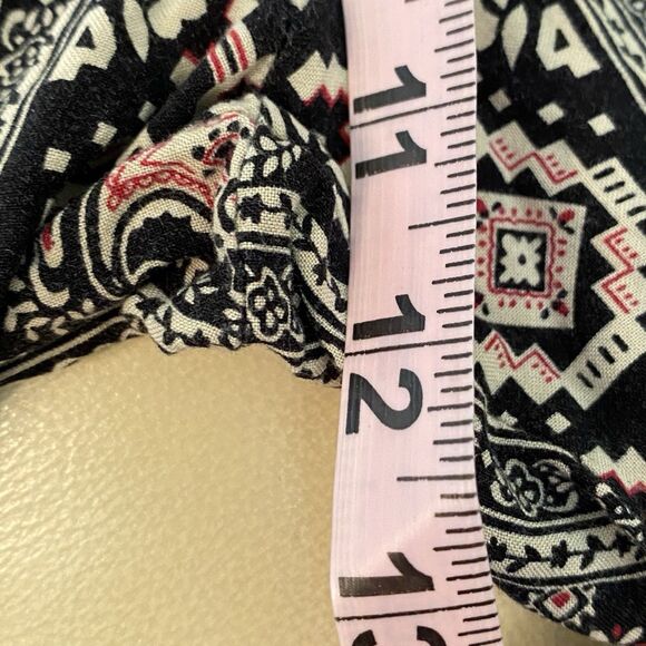 BCBG Maxazria BohoGrey Pink Black Floral Dressy Jogger Pants M Elastic Waist NEW - Picture 8 of 12